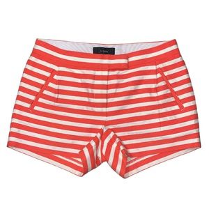 J.Crew, Orange & White Striped, Summer Shorts, Size 2, Women’s